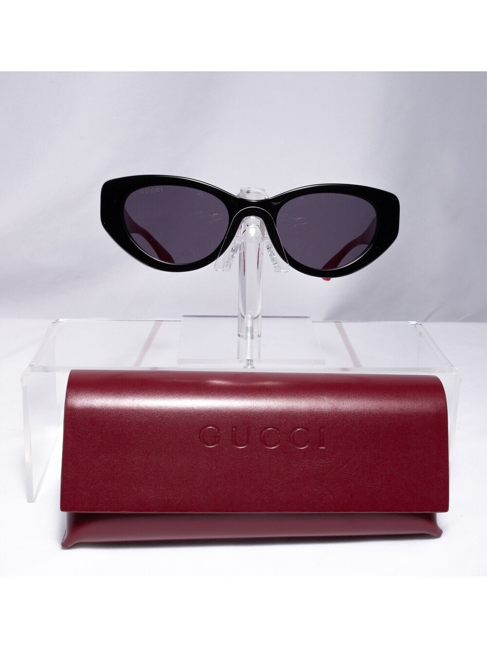 Gucci Narrow Black Gucci With Blue Sherry Line Arms Black